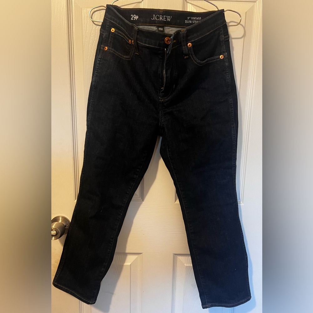 J. Crew Women's Blue slim straight Jeans